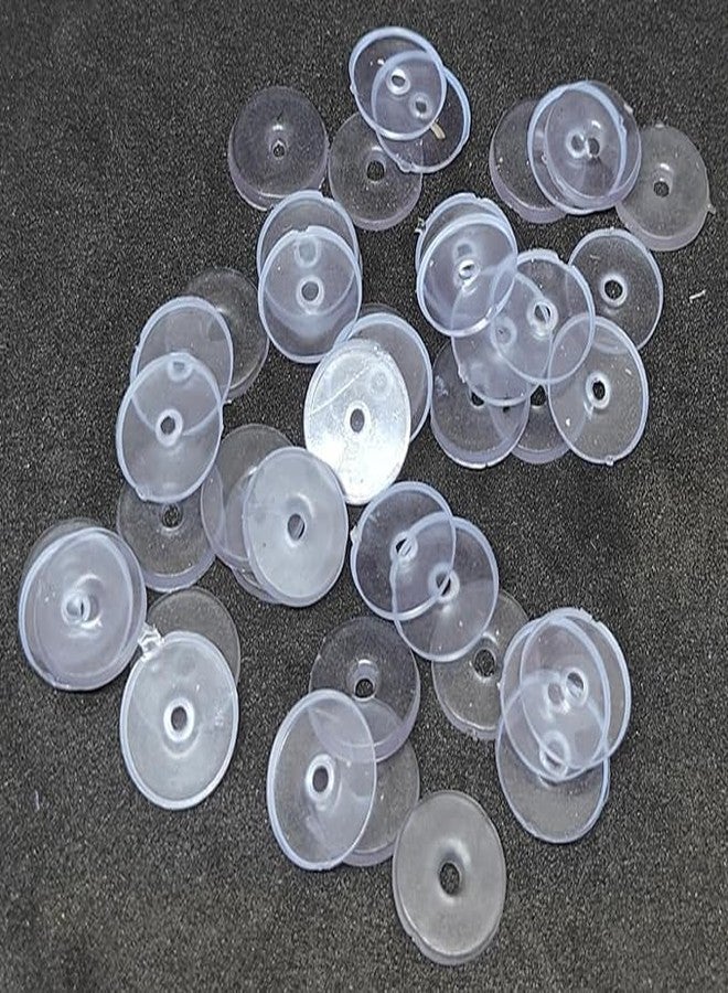 FROWWY Flat Clear Bluish Silicone Ear Back Stoppers/Push Buttons/Findings Stud Earring Plugs for Gold and Silver Earrings (100) - Image 3